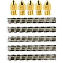 3D 프린터부품 5pcs 황동 압출기 노즐 인쇄 헤드 M6 30mm 스테인레스 스틸 목구멍 Anet A8 Mk8 Reprap 프린터 부품, 0.2mm