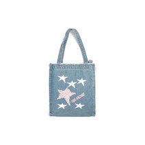 여대생 학생가방 구제느낌 데님 에코백 천에코백 20대여성