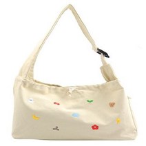 착한제품 강아지 애견 새끼강아지 닥스훈트 앞으로매는 베이글 슬링 백 이동 산책 가방, 아이보리