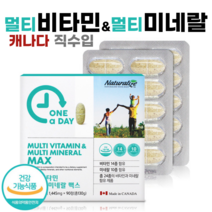캐나다 직수입 멀티 비타민 미네랄 맥스 90정 여성 남성 종합 비타민 가족 영양제 Multi Vitamin Mineral, 1개