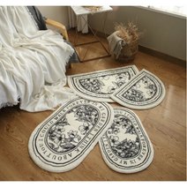 달가든 북유럽 감성 인테리어 발매트 현관 욕실 주방 침실 러그 매트 소형, 타원형 소형(40X60)