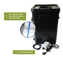 스마트팜 수경재배기 콩나물 시루 키우기 화분 허브 바질 DWC 수경법 시스템 클론 버킷 15L 전체 사각형, 02 USA Plug