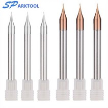 드릴비트세트 드라이버 스텐 밀링 타일 마이크로 플랫 엔드 밀 2 플루트 0.20.9mm 4mm 생크 텅스텐 카바이드 CNC 라우터 비트 TiCN 코팅 미니 커터, 09 R0.1X4DX50L_01 1PCS