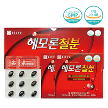 종근당 헤모론 철분 영양제 보충제 흡수율높은 헴철 비타민 해조 칼슘 아연 식약처 인증 임신중 임산부 출산후 수유부 성장기 어린이 초등학생 청소년 남성 여성 중년 약국 철분제, 120캡슐 x 1박스
