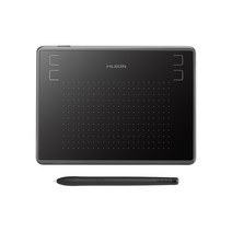 Huion 왕 H430P 그린 수공 판 태블릿 필적 입력 타블렛 컴퓨터 기판 4096 해상도 검은 필기 감압 5080LPI 드로잉, 검정, 보통주