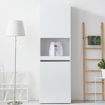 가온리빙 레이킨 월플렉스 주방수납장 밥솥/렌지대, 레이킨600 슬라이드(화이트)