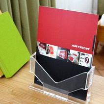 아크릴 카다로그꽂이 A4(1단/투명/236X102X275mm), 4515-투명