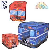 KC인증 원터치 볼풀 미니 유아 어린이 텐트 경찰차 소방차, 경찰차 유아텐트