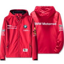 BMW 오토바이 후드 바람막이 자켓 라이더 가을 겨울 기모 점퍼, 네이비