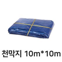 일반 천막지 청색 백색 75g 공사 현장 자재 덮개 바닥 방수포 호로 갑바 캠핑 커버 깔개 보양, 10m x 10m 청색