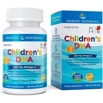 노르딕내츄럴스 어린이 DHA 250mg 오메가-3 소프트젤 스트로베리, 180개입, 3개