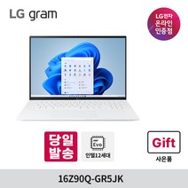12세대 그램16 16Z90Q-GR5JK 인텔i5 사무용 대학생 노트북 윈도우11, WIN11 Home, 8GB, 256GB, 코어i5, 화이트