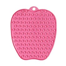 New Arrival Apple Shape Pregnant Feet Washing Mat Massage Dead Skin Removal Exfoliator Pad Washing T, 03 분홍색