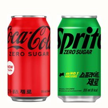 마셔몰 코카콜라제로355ml(12캔)+ 스프라이트 제로슈거355ml(12캔) 총24캔