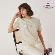 올리비아로렌 브이넥 잔스트라이프 티셔츠 VVBASYM3272