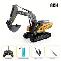 RC포크레인 RC 굴삭기 1:24 리모콘 자동차 키덜트 합금 라디오 제어 전기 선물 136233, 8CH-Excavator