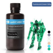 3d 프린터 프린트 산업용 공업용 가정용 레진 부속품 부품 재료 필라멘트 ANYCUBIC 500g1kg 액체 포토폴리머 수지 405nm uv 수지 lcd 용 광자광자 s광자 용, 트란 그린 -500g, 폴란드