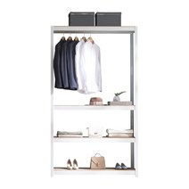 홈던트 하우스 시스템 드레스룸 4단 1행거 1000 x 400 x 1950 mm 화이트
