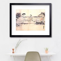 나봄갤러리 혜원 신윤복 두여인 액자, 1.심플 블랙 액자