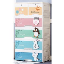 라오농MELNA 56 와이드 캐릭터 서랍장 플라스틱 수납장MJUUyyyd6011, 1#56*35*104cm