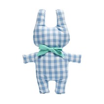 에이몽 체크원단 토끼 삑삑이 블루