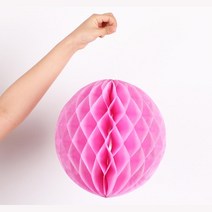 허니컴볼 종이꽃 페이퍼벌룬 핑크 2P 백일상 꽃볼 셀프홈파티 벽장식 공모양장식 돌상