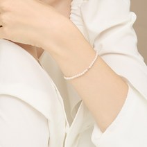 새미쥬얼리 여성용 14k 금 미니볼 진주 기본 팔찌