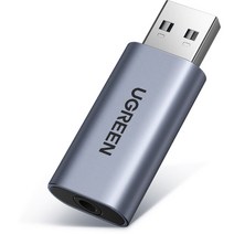 Ugreen USB2.0 to 4극 3.5mm 오디오 컨버터/U-80864/오디오 출력/마이크 입력/이어셋 사용가능/알루미늄 합금 재질
