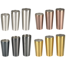 스텐이중컵 벌집 이중컵 2p, 골드, 510ml