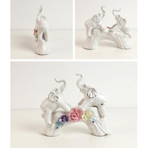 꽃장식 포인트 나무위 코끼리 재물운 소품 서재 편집샵 테이블