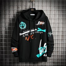 [RichMagic] 봄 가을 남성 후드 일본 스타일 패션 Streetwear 하라주쿠 인쇄