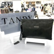 [탠디] by미셸 남성 블랙 뱀피무늬 로고 포인트 클러치백 (b5h31404)