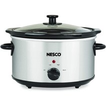 NESCO SC-4-25 슬로우 쿠커 4쿼트 실버, 한개옵션0