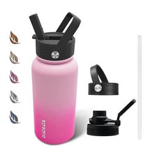 BJPKPK 스테인리스 스틸 보온병 빨대 포함 27 oz 화이트 비취109397, 27oz(800ml), Sakura