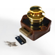 캠핑카 카라반 RV 부품 용품 직경 20mm camper car push lock rv caravan boat 서랍 래치 버튼 잠금 가구 하드웨어, 갈색