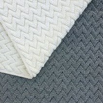 리빙핸즈 헤링본 매트2P_1SET 발매트 인테리어효과 욕실 주방 매트 순면발매트, 아이보리+그레이