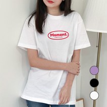 험블스튜디오 모먼트 레터링티 오버핏 라운드넥 남녀공용 여름반팔티