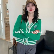 여성 골프웨어 브이넥 골프 니트 필드 가디건