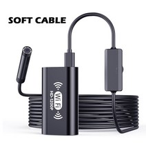 산업용 배관 탐지 내시경 카메라 와이파이 8MM HD1200P IP67 방수 USB 검사 Borescope 8led 안 드 로이드 아이폰 호환 PC f130에 대 한 무선, [04] 5m, [03] Black Soft Cable