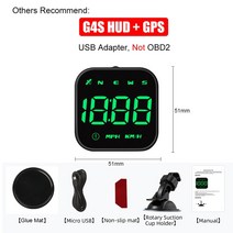G9 자동차 HUD GPS 헤드 디스플레이 나침반 시계 속도계 KMH 테스터 디지털 미터 온보드 컴퓨터 액세서리, 02 G4S HUD
