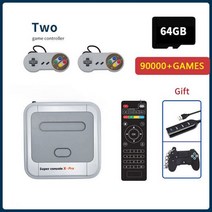 레트로 슈퍼 콘솔 X 프로 TV 비디오 게임 PSP/PS1/MD/N64 WiFi 지원 HD 출력 60 에뮬레이터 117000 개 이상 내장, CHINA_PRO 64G-SNES-2 | UK Plug