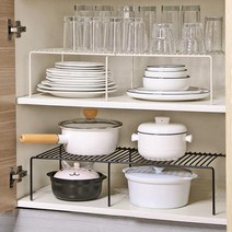 홈데코레 접시 그릇 정리대 주방 싱크대 수납 정리, 03_너비조절철제정리대, 블랙