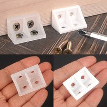 자파몽드 플라스틱 코너 브라켓 10P 흰색 ㄱ자 브래킷, 투명색, 색상