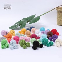 26컬러 모던 30mm 행잉플랜트 마크라메 위빙클래스 월행잉 키링 구슬 비즈 깃털 GW6DB988 뜨개 재료 트리 위, 26.블랙
