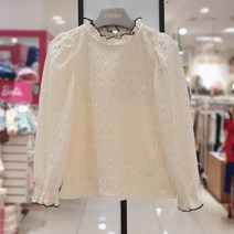 셀덴 [동아백화점 수성점] 50% 여아 레이스가 고급스럽고 예쁜 ~~프릴넥 공주 레이스 블라우스 EDBA20T51
