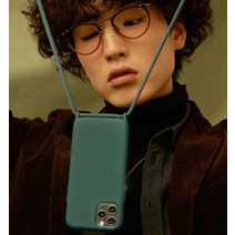 STRP FW 마카쥬 숄더 스트랩 아이폰 케이스, 아이폰XS/X, 그린_폰트타입:빈티지