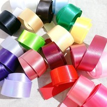 완두콩프린세스 리본세트 폭2.5cm 공단랜덤 20컬러묶음 리본공예 DIY 재료 공단원단 공단리본, 25공단랜덤(각 90cm씩 20컬러), 1개