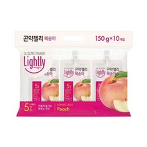 청정원 달달구리 라이틀리 곤약젤리 복숭아 간편식 쫀득쫀득 야식 150g 10개입 어른 회사간식, 1세트