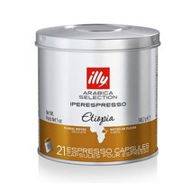 illy 일리 아라비카 셀렉션 에티오피아 캡슐 커피 21개입 Arabica Selection Ethiopia IperEspresso Capsule, 6.7g, 1개