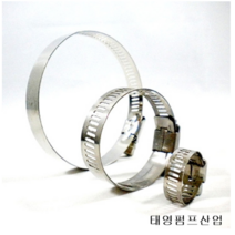 국산스텐호스밴드 64mm(10개) 75mm~125mm(10개) 정품 청고압나선호스밴드용 스테인레스배관자재 커플링 카플러 카플링 오배수용수중펌프임대배관부속 태영펌프산업, 1분류